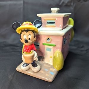 Disney Direct Minnie Mouse's Urban House Vintage Ceramic Cookie Jar